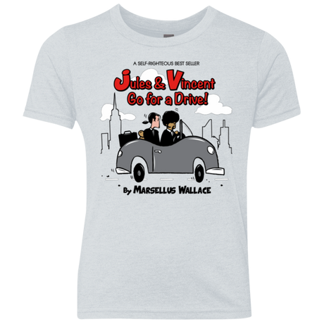 T-Shirts Heather White / YXS Jules n Vincent Youth Triblend T-Shirt