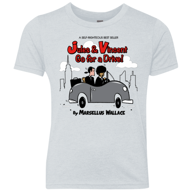 T-Shirts Heather White / YXS Jules n Vincent Youth Triblend T-Shirt