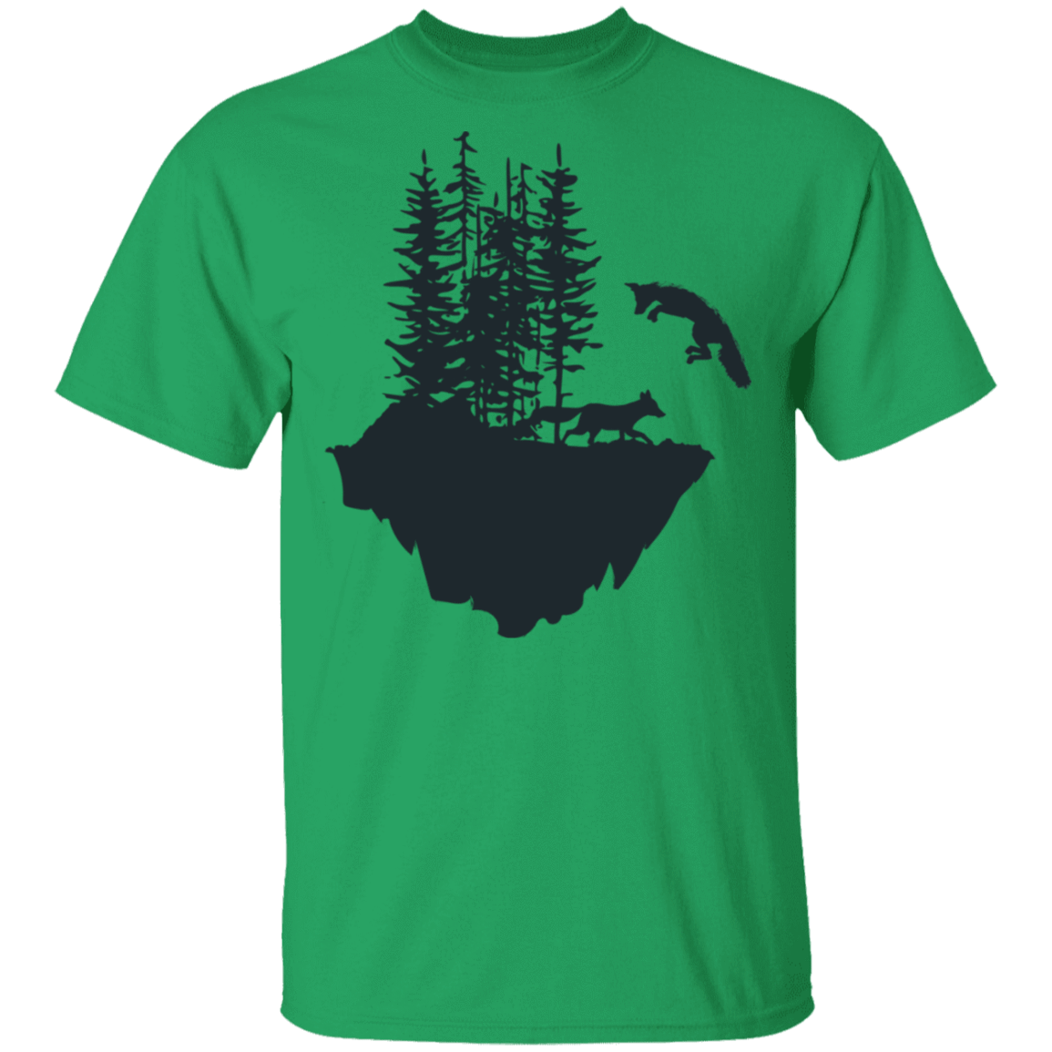 T-Shirts Irish Green / S Jumping Fox T-Shirt