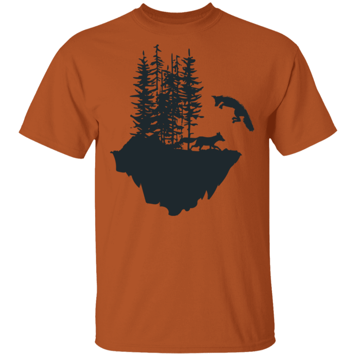 T-Shirts Texas Orange / S Jumping Fox T-Shirt
