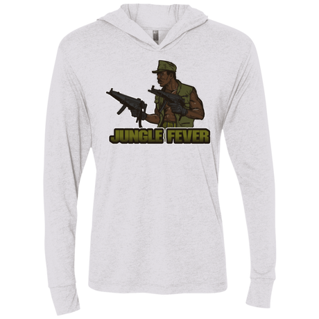 T-Shirts Heather White / X-Small Jungle Fever Triblend Long Sleeve Hoodie Tee