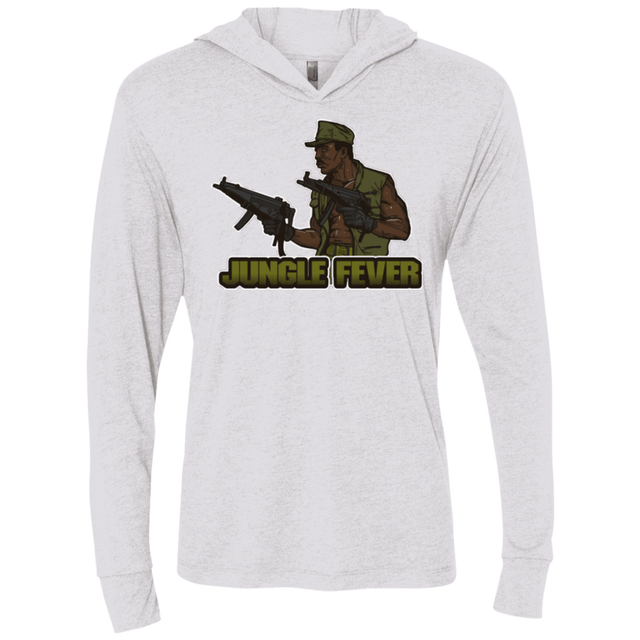 T-Shirts Heather White / X-Small Jungle Fever Triblend Long Sleeve Hoodie Tee