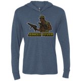 T-Shirts Indigo / X-Small Jungle Fever Triblend Long Sleeve Hoodie Tee