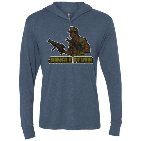 T-Shirts Indigo / X-Small Jungle Fever Triblend Long Sleeve Hoodie Tee