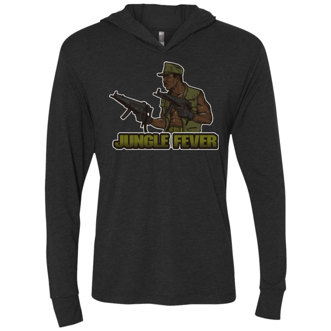 T-Shirts Vintage Black / X-Small Jungle Fever Triblend Long Sleeve Hoodie Tee