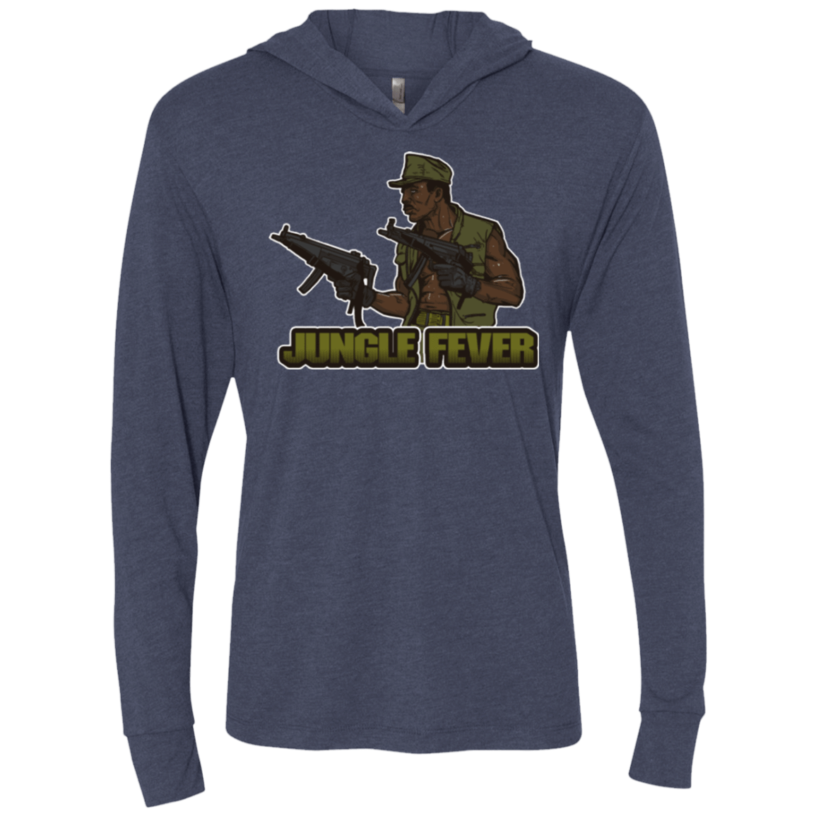 T-Shirts Vintage Navy / X-Small Jungle Fever Triblend Long Sleeve Hoodie Tee