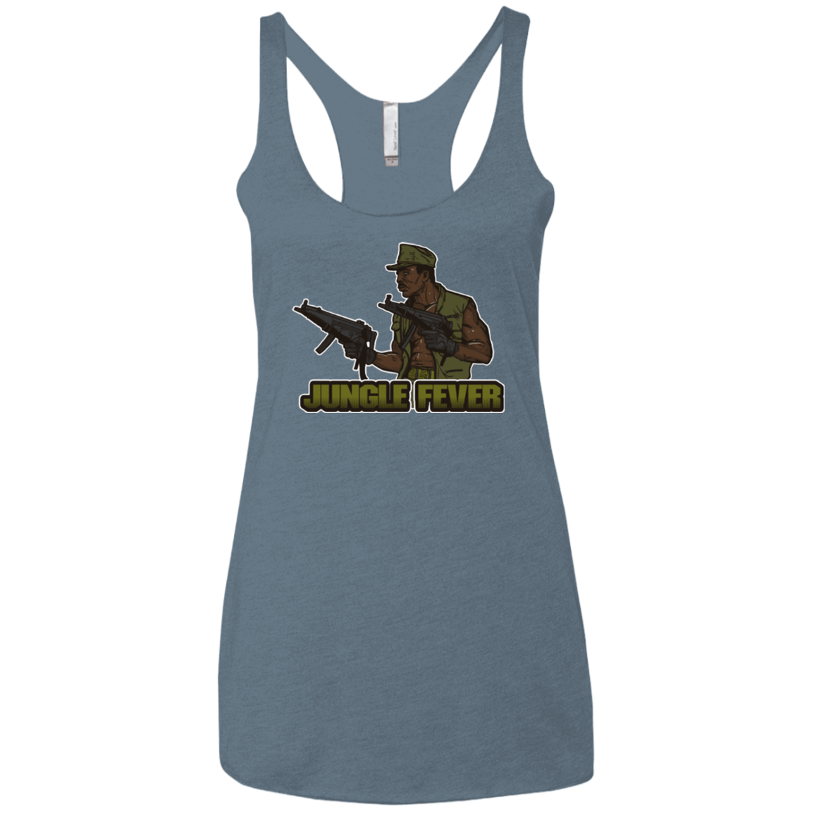 T-Shirts Indigo / X-Small Jungle Fever Women's Triblend Racerback Tank