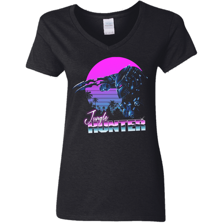 T-Shirts Black / S Jungle Hunter Women's V-Neck T-Shirt