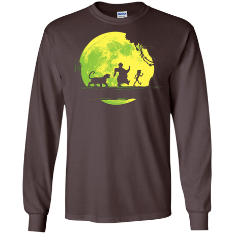 T-Shirts Dark Chocolate / S Jungle Moonwalk Men's Long Sleeve T-Shirt
