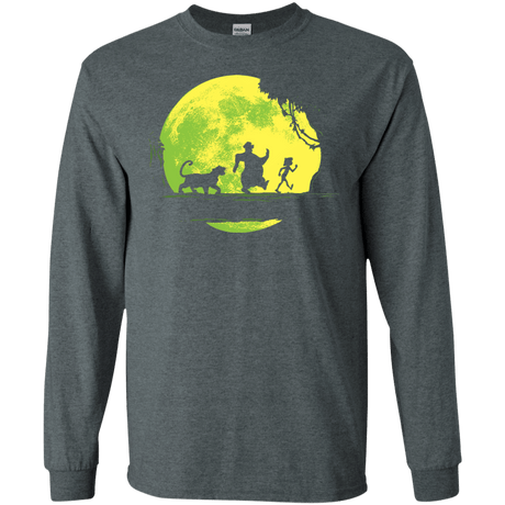 T-Shirts Dark Heather / S Jungle Moonwalk Men's Long Sleeve T-Shirt