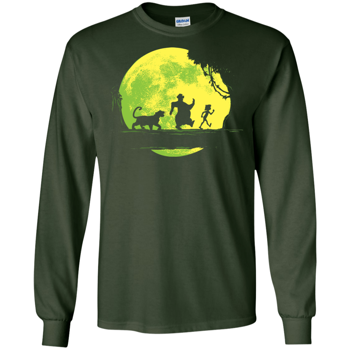 T-Shirts Forest Green / S Jungle Moonwalk Men's Long Sleeve T-Shirt