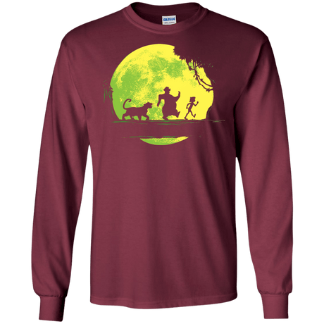 T-Shirts Maroon / S Jungle Moonwalk Men's Long Sleeve T-Shirt