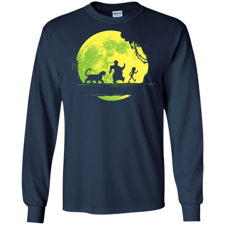 T-Shirts Navy / S Jungle Moonwalk Men's Long Sleeve T-Shirt