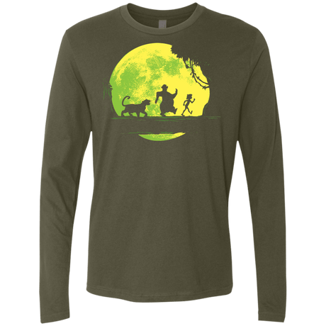 T-Shirts Military Green / S Jungle Moonwalk Men's Premium Long Sleeve