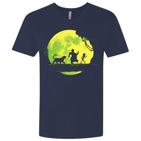 T-Shirts Midnight Navy / X-Small Jungle Moonwalk Men's Premium V-Neck
