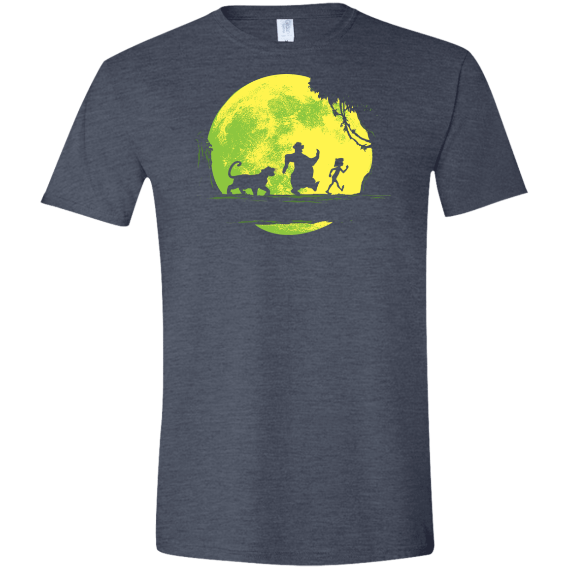 T-Shirts Heather Navy / S Jungle Moonwalk Men's Semi-Fitted Softstyle