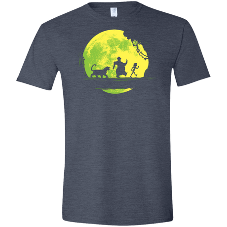 T-Shirts Heather Navy / S Jungle Moonwalk Men's Semi-Fitted Softstyle
