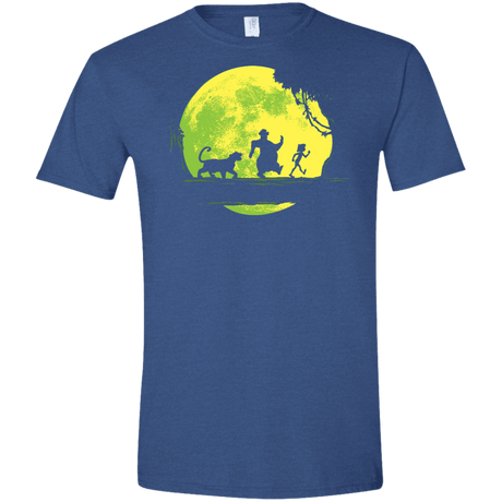 T-Shirts Heather Royal / X-Small Jungle Moonwalk Men's Semi-Fitted Softstyle