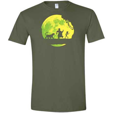 T-Shirts Military Green / S Jungle Moonwalk Men's Semi-Fitted Softstyle