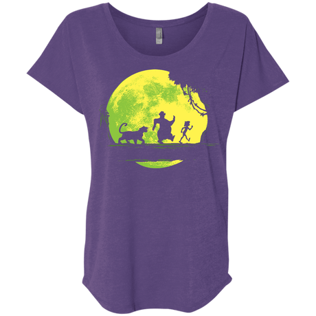 T-Shirts Purple Rush / X-Small Jungle Moonwalk Triblend Dolman Sleeve