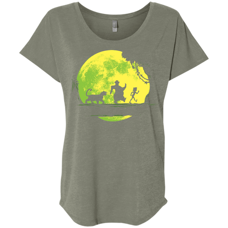 T-Shirts Venetian Grey / X-Small Jungle Moonwalk Triblend Dolman Sleeve