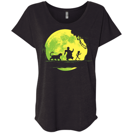 T-Shirts Vintage Black / X-Small Jungle Moonwalk Triblend Dolman Sleeve
