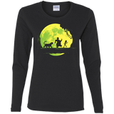 T-Shirts Black / S Jungle Moonwalk Women's Long Sleeve T-Shirt