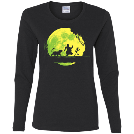 T-Shirts Black / S Jungle Moonwalk Women's Long Sleeve T-Shirt
