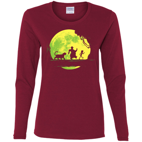 T-Shirts Cardinal / S Jungle Moonwalk Women's Long Sleeve T-Shirt