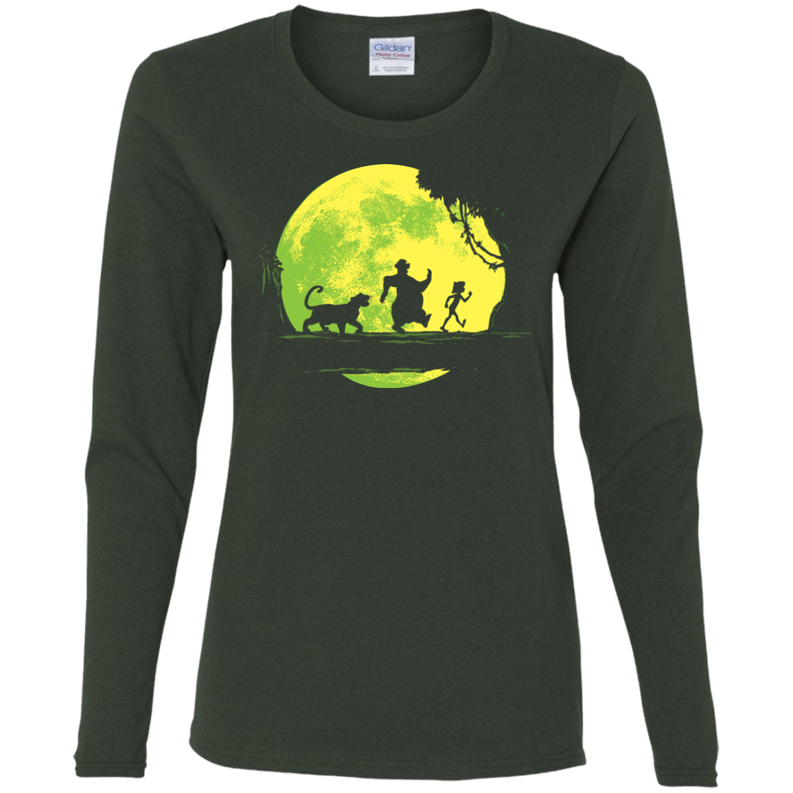 T-Shirts Forest / S Jungle Moonwalk Women's Long Sleeve T-Shirt