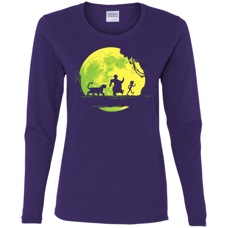 T-Shirts Purple / S Jungle Moonwalk Women's Long Sleeve T-Shirt