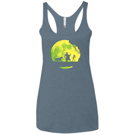 T-Shirts Indigo / X-Small Jungle Moonwalk Women's Triblend Racerback Tank