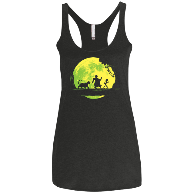 T-Shirts Vintage Black / X-Small Jungle Moonwalk Women's Triblend Racerback Tank