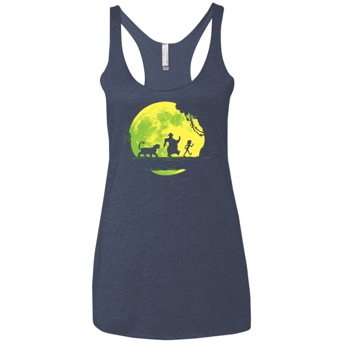 T-Shirts Vintage Navy / X-Small Jungle Moonwalk Women's Triblend Racerback Tank