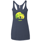 T-Shirts Vintage Navy / X-Small Jungle Moonwalk Women's Triblend Racerback Tank