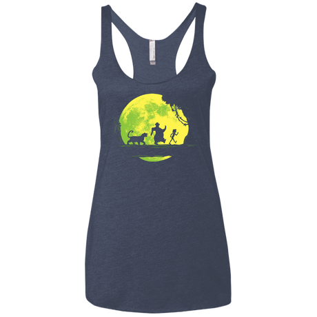 T-Shirts Vintage Navy / X-Small Jungle Moonwalk Women's Triblend Racerback Tank