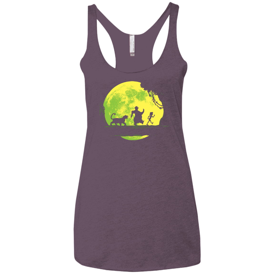 T-Shirts Vintage Purple / X-Small Jungle Moonwalk Women's Triblend Racerback Tank