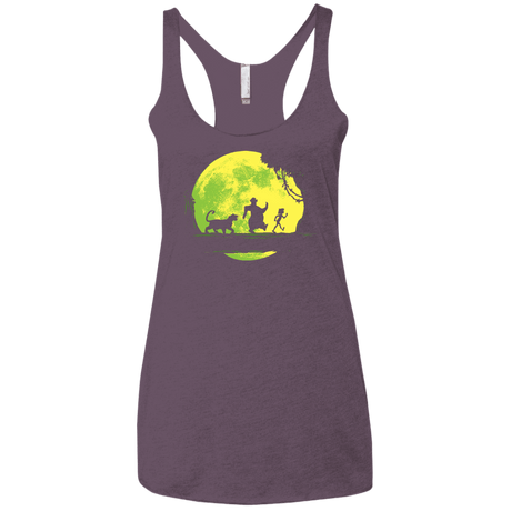 T-Shirts Vintage Purple / X-Small Jungle Moonwalk Women's Triblend Racerback Tank
