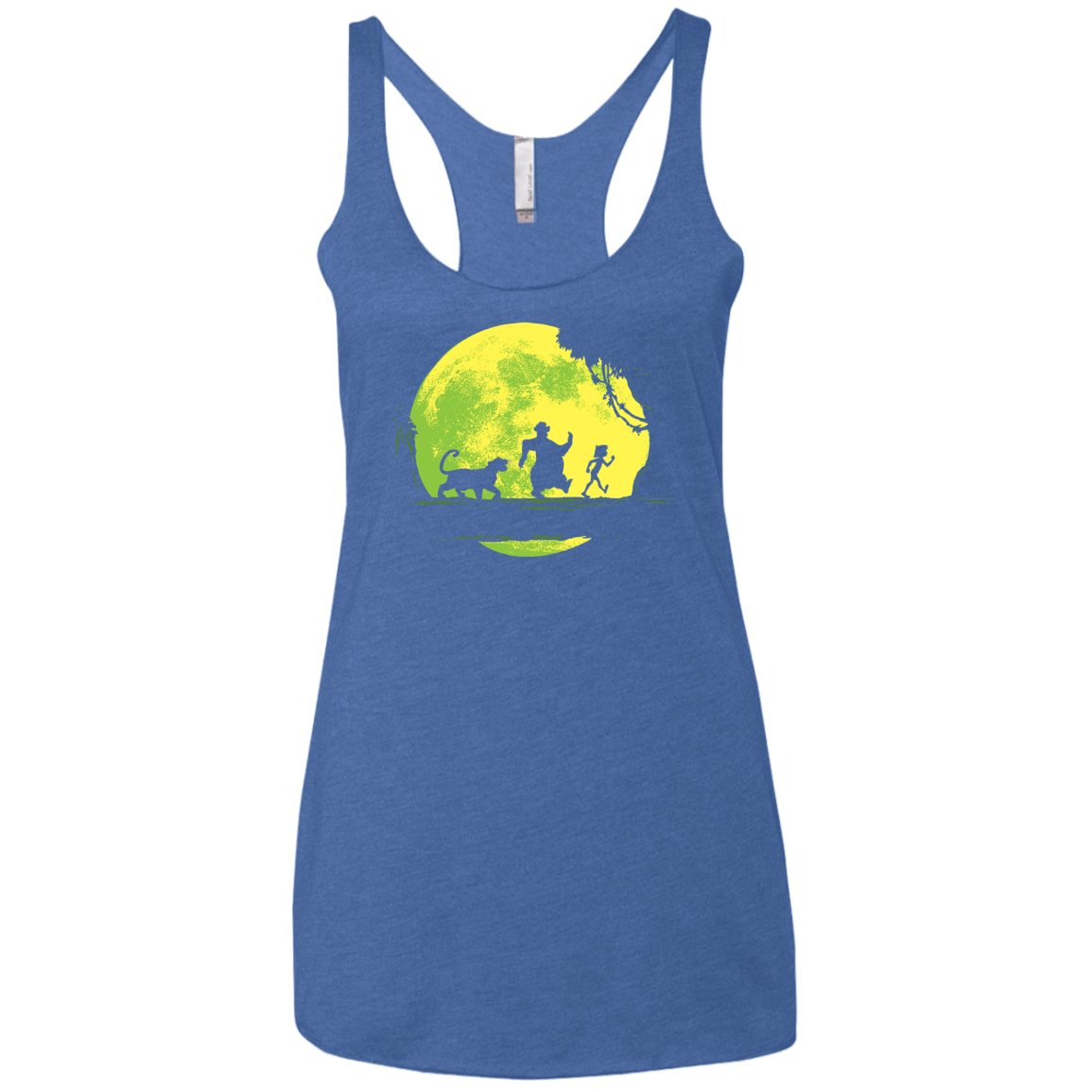 T-Shirts Vintage Royal / X-Small Jungle Moonwalk Women's Triblend Racerback Tank