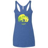 T-Shirts Vintage Royal / X-Small Jungle Moonwalk Women's Triblend Racerback Tank