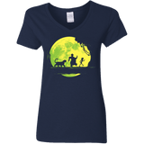 T-Shirts Navy / S Jungle Moonwalk Women's V-Neck T-Shirt