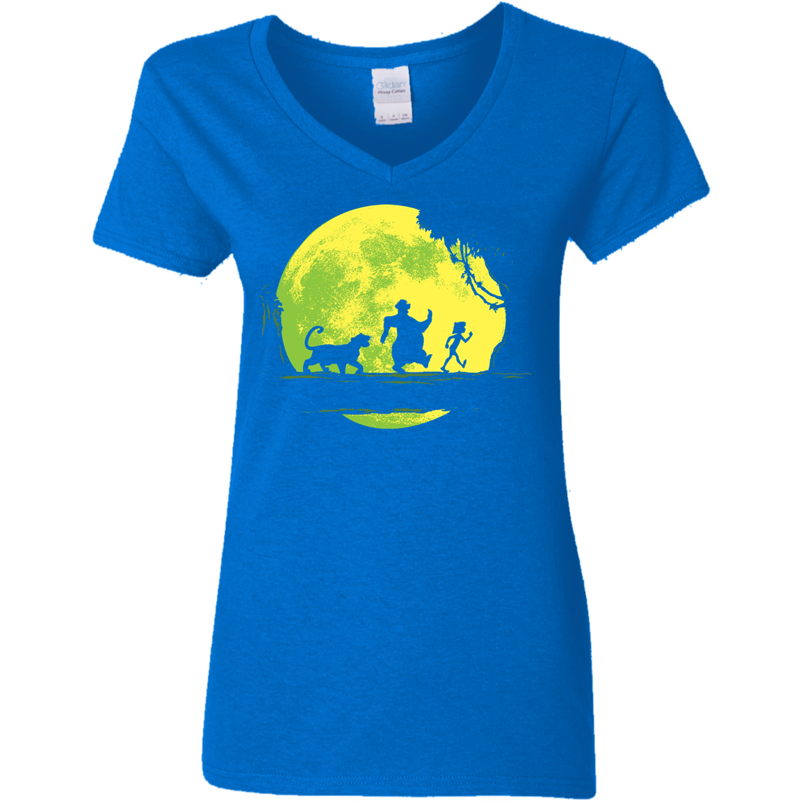 T-Shirts Royal / S Jungle Moonwalk Women's V-Neck T-Shirt