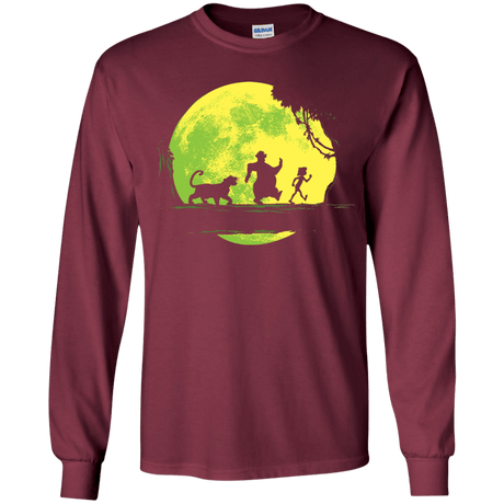 T-Shirts Maroon / YS Jungle Moonwalk Youth Long Sleeve T-Shirt