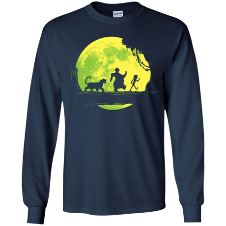 T-Shirts Navy / YS Jungle Moonwalk Youth Long Sleeve T-Shirt