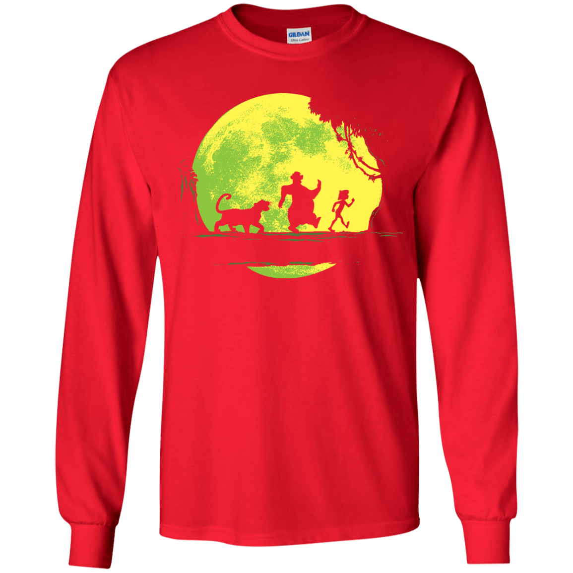 T-Shirts Red / YS Jungle Moonwalk Youth Long Sleeve T-Shirt