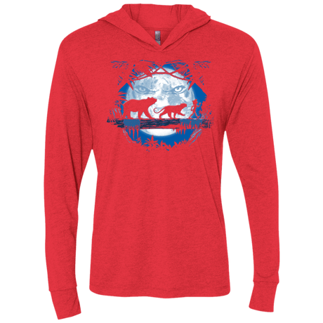 T-Shirts Vintage Red / X-Small Jungle Pals Triblend Long Sleeve Hoodie Tee