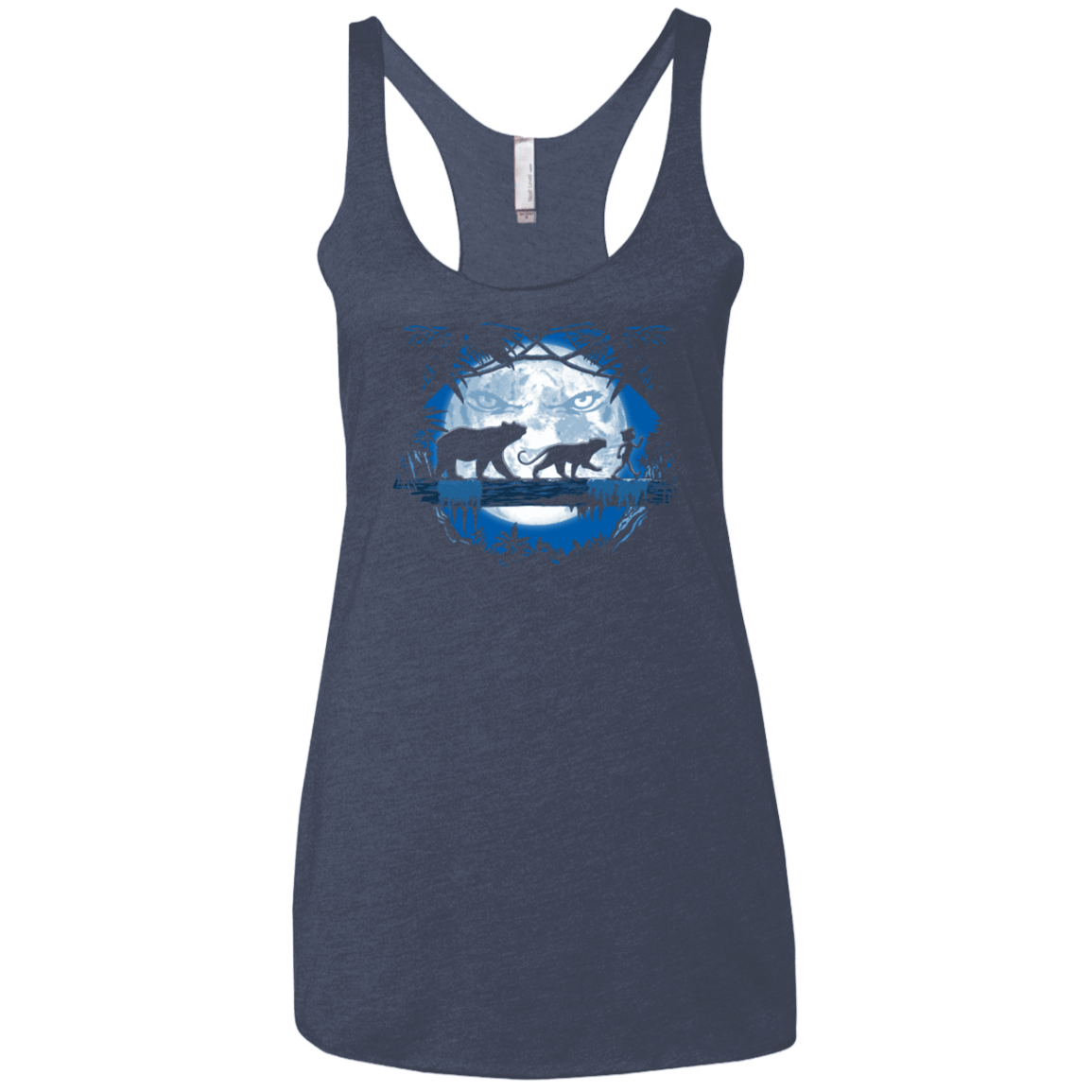 T-Shirts Vintage Navy / X-Small Jungle Pals Women's Triblend Racerback Tank