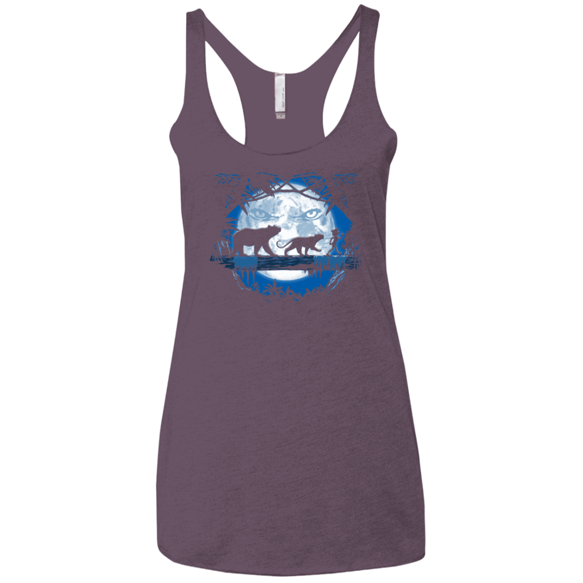 T-Shirts Vintage Purple / X-Small Jungle Pals Women's Triblend Racerback Tank