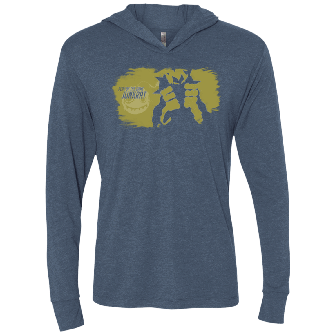 T-Shirts Indigo / X-Small Junkrat Base Triblend Long Sleeve Hoodie Tee