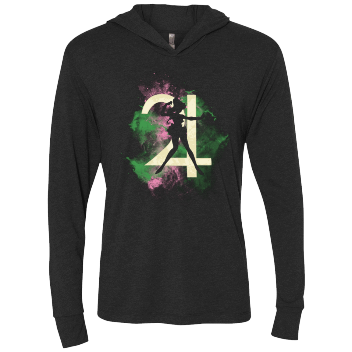 T-Shirts Vintage Black / X-Small Jupiter Space Triblend Long Sleeve Hoodie Tee